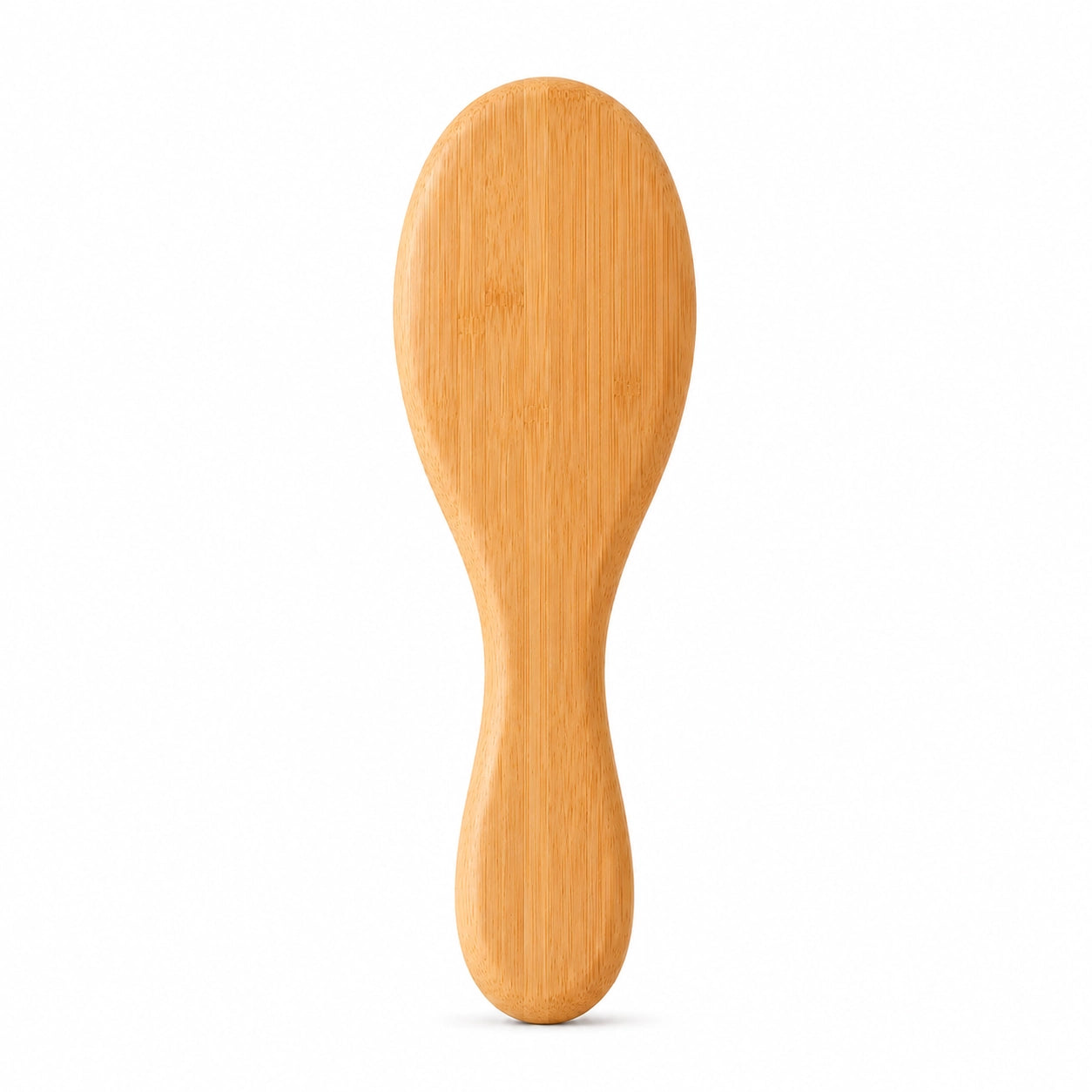 Bamboo kids hairbrush on a white background