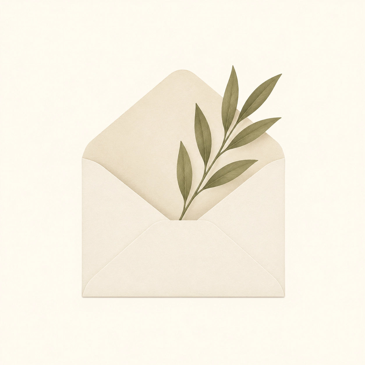 white envelope contact page